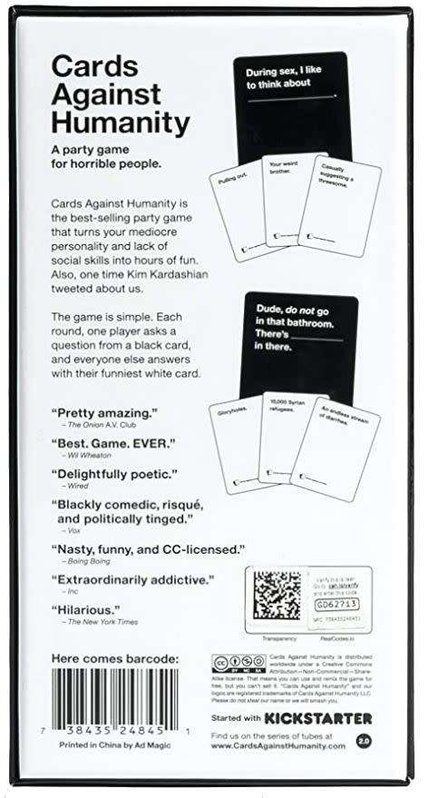 Cards Against Humanity / party game for Horrible people