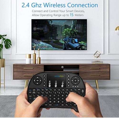 Mini Wireless Keyboard with Touchpad, 2.4Ghz Wireless Mini Handheld Remote Control Keyboard