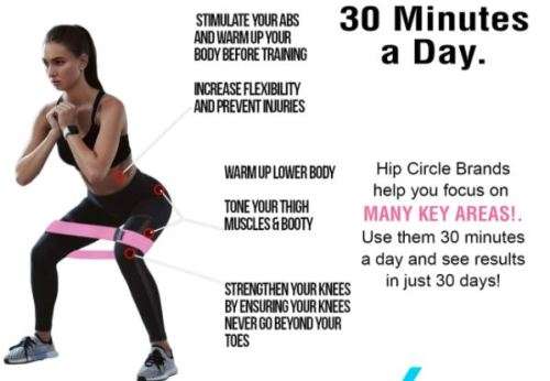 Hip Resistance Bands Set Fabric Soft for Legs and Butt