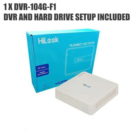 Hilook 1080P 4CH DVR and 4 x ColorVu Dome Cameras and 500gb HDD CCTV Kit