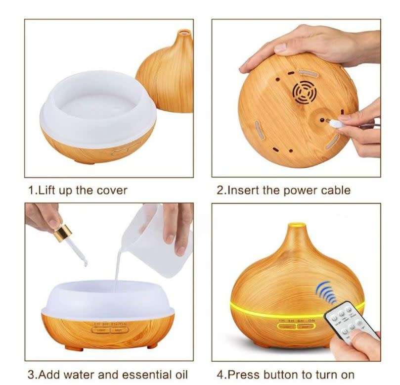 Aroma Diffuser 500ml with 3 essential oils