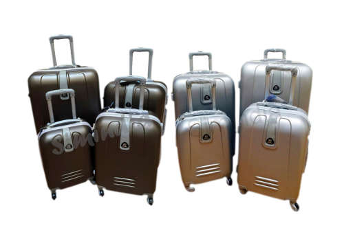 Set of 4 Suitcases Travel Trolley Luggage, ABS with Universal Wheels- Choose from Coffee or Silver