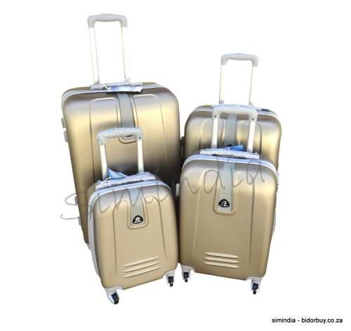 Set of 4 Suitcases Travel Trolley Luggage, ABS with Universal Wheels - Travel in Style - Champagne