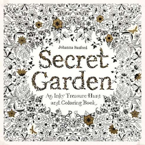 Secret Garden: An Inky Treasure Hunt and Coloring Book by Johanna Basfordv