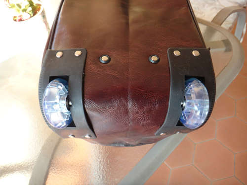 Set of 3 High Quality Duffle Luggage Bags with Roller Wheels - Brown