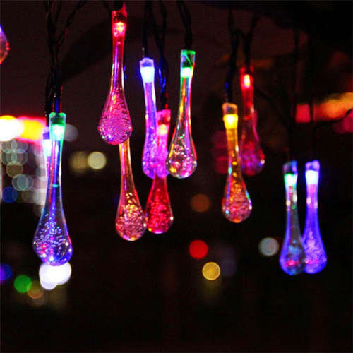 20 LED 5 meter Solar Raindrop Icicle Strip Fairy Light