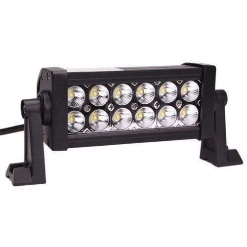 7" 36W 12 LED Offroad Light Bar Flood+Spot Beam Jeep/Truck/SUV/ATV Work Lamp