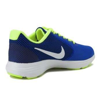 Original Mens NIKE Revolution 3 Blue Volt Running Shoes 819300-403 - UK Size 10