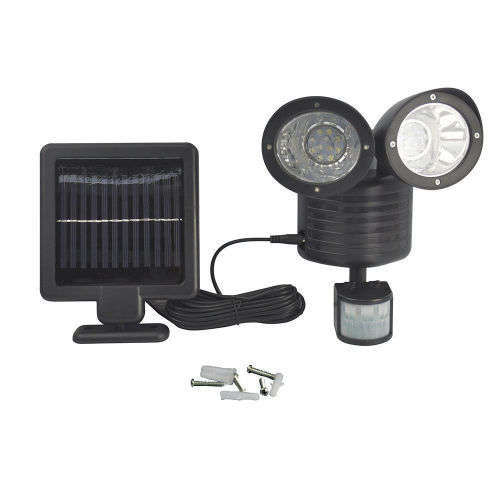 New Solar Power Motion Sensor light 22 LED Dual Head Outdoor