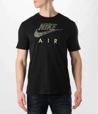 Original Mens Nike Air Hybrid Men's T-Shirt Black/Grey/Volt 739473-010 Size XL
