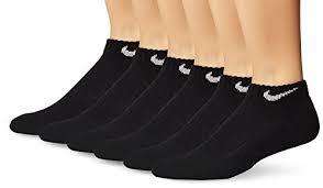 Original 6 Pairs Nike Performance Cushioned Low Cut Socks Black Unisex Adult SX5175 010