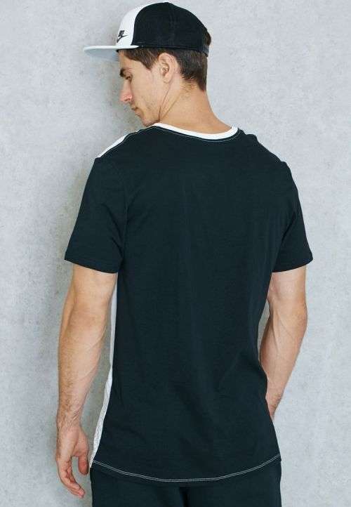 Original Mens Nike Air Tee Sportswear Advance 15 Tee - White/Black - 804987 100 Size Large