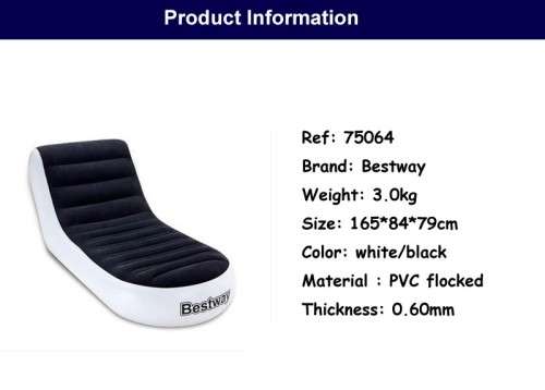 Bestway L shaped Inflatable sofa lounge chair sofa Dims 165 x 84 x 79cm