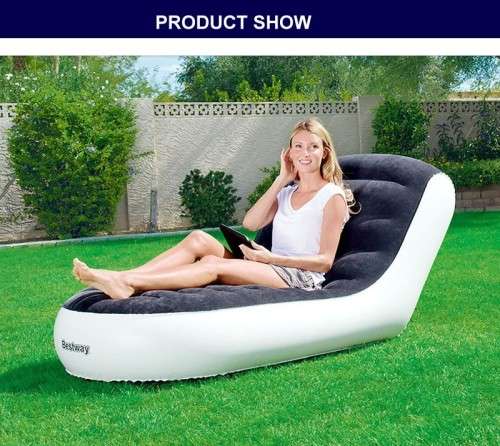 Bestway L shaped Inflatable sofa lounge chair sofa Dims 165 x 84 x 79cm