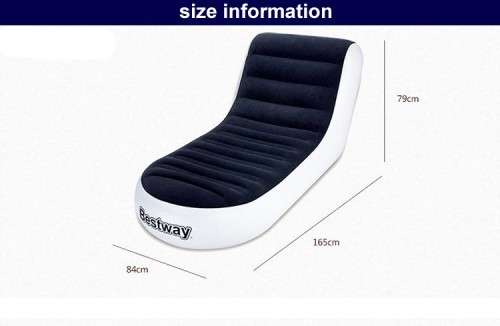 Bestway L shaped Inflatable sofa lounge chair sofa Dims 165 x 84 x 79cm