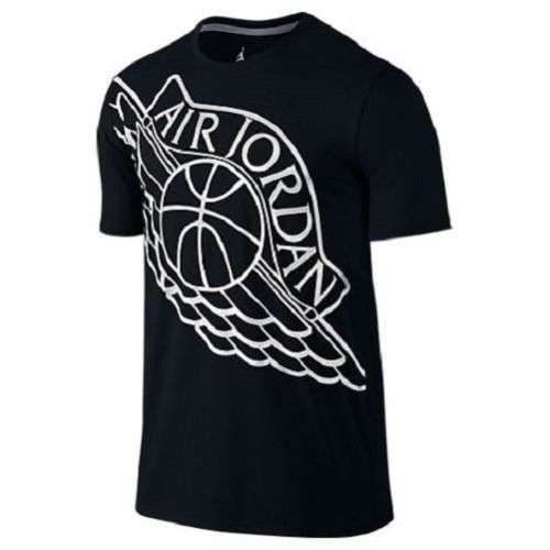 Original Nike Men's Air Jordan Wingspan T-Shirt BLACK/WHITE - 748550 010 Size Large