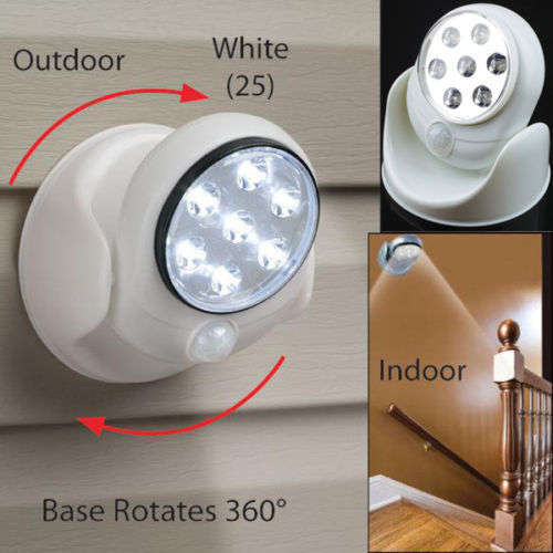 Motion Activated Cordless Sensor LED Light Indoor Outdoor Garden Wall Patio Shed