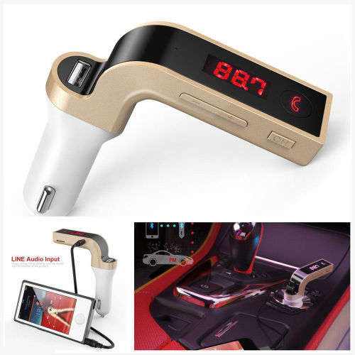 Bluetooth Car Kit Handsfree FM Transmitter Radio MP3 Player USB Charger & AUX