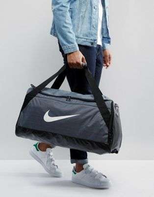 Original Unisex NIKE BRASILIA 6 MEDIUM BAG (Flint Gray) - BA5334 064
