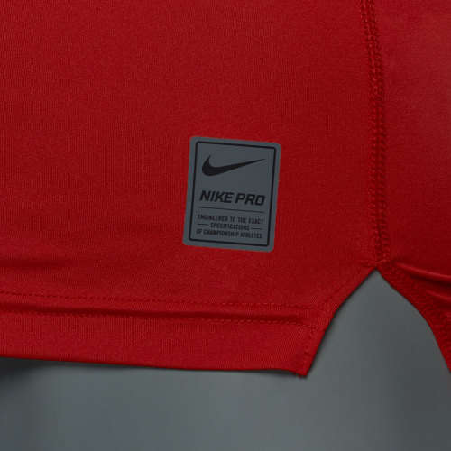 Original Mens Nike Pro Compression Long Sleeve Top - University red/white 703088-657 - XL