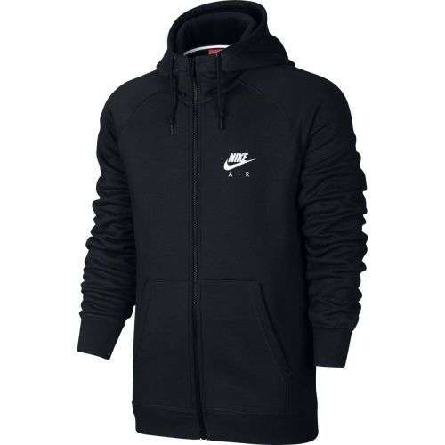 Original Nike Air Heritage Full Zip Warm Hoodie Men's 809056-010 Black Fleece Hoody Size Medium