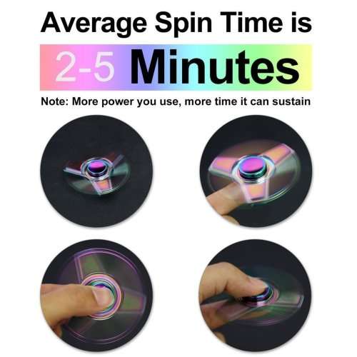 Fidget Spinner Toy Ultra Durable Stainless Steel Bearing High Speed Rainbow High Quality