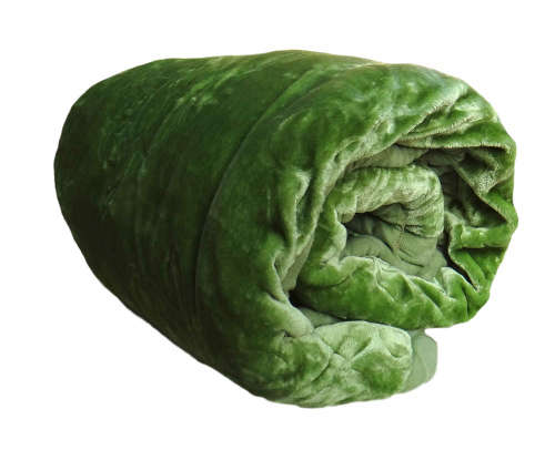 New Arrivals Super Soft 3 PLY Heavy Quality Mink & Embossed Blanket - Green