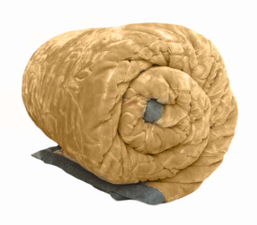 New Arrivals Super Soft 3 PLY Heavy Quality Mink & Embossed Blanket - Light Gold