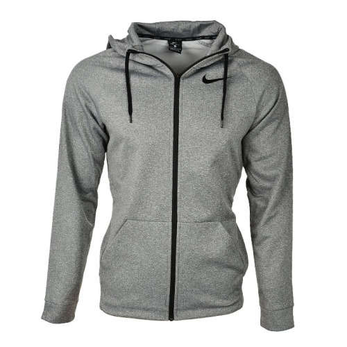 Original Mens Nike 100% Dri Fit THERMA FIT STAY WARM HOODIE GREY/SILVER 800187 091 Size Large