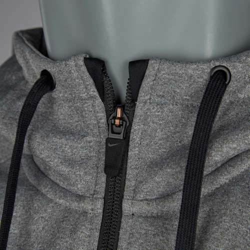 Original Mens Nike 100% Dri Fit THERMA FIT STAY WARM HOODIE GREY/SILVER 800187 091 Size Large