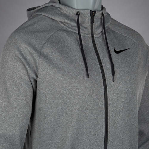 Original Mens Nike 100% Dri Fit THERMA FIT STAY WARM HOODIE GREY/SILVER 800187 091 Size Large