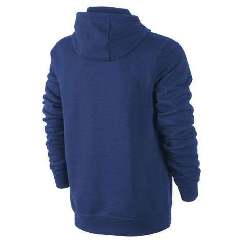 Original Mens Nike Club Hoody Swoosh Deep Royal / White - 611457 455 Size Medium