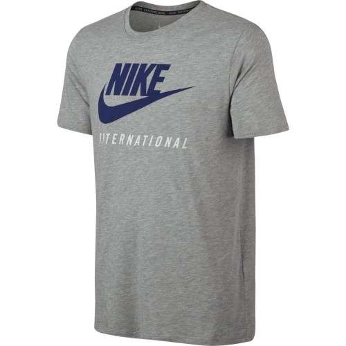 Original Mens Nike International Logo T-Shirt In Grey 803891 063 Size Large