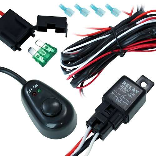 Wiring Harness for Off Road ATV/Jeep LED Light Bar 40 Amp Relay ON/OFF Switch
