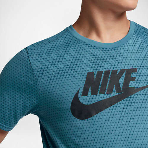 Original Mens NIKE Short Sleeve SPORTSWEAR CERULEAN 873137 449 Size Large