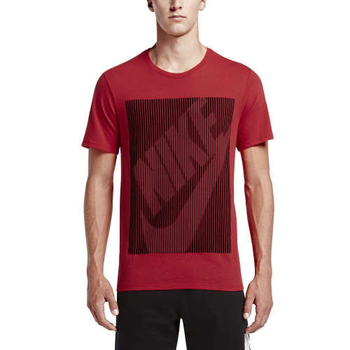 Original Mens Nike TRI-BLEND Mens Color Shift Futura Red T-Shirt  805027 657 Size Extra Large