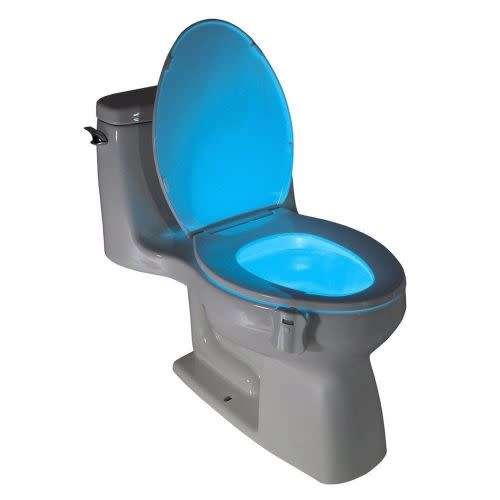 Body Sensing Automatic LED Motion Sensor Night Lamp Toilet Bowl Bathroom Light