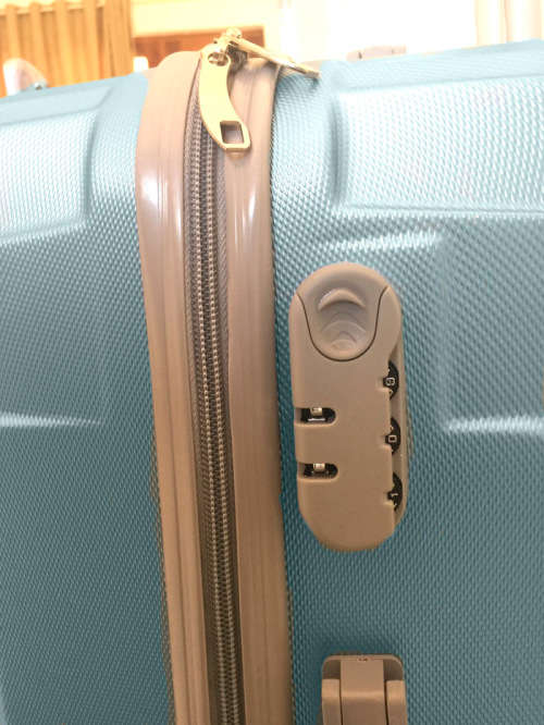 Set of 3 Suitcases Travel Trolley Luggage ABS Universal Wheels - Light Blue Color