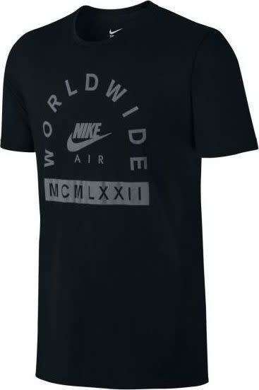 Original Mens Nike AIR HYBRID WORLDWIDE TEE BLACK 805224 010 - Size Large