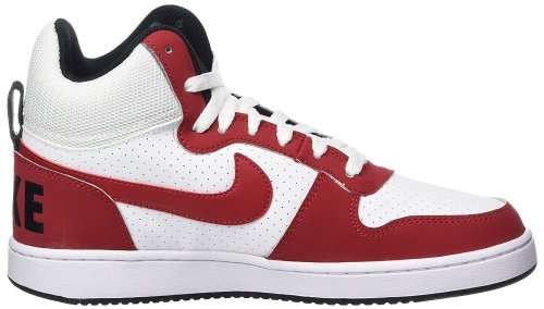 Original Mens Nike Court Borough 838938 101 White Red Black Size UK 12 (SA 12)