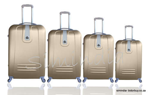 Set of 4 Suitcases Travel Trolley Luggage, ABS with Universal Wheels - Travel in Style - CHAMPAGNE