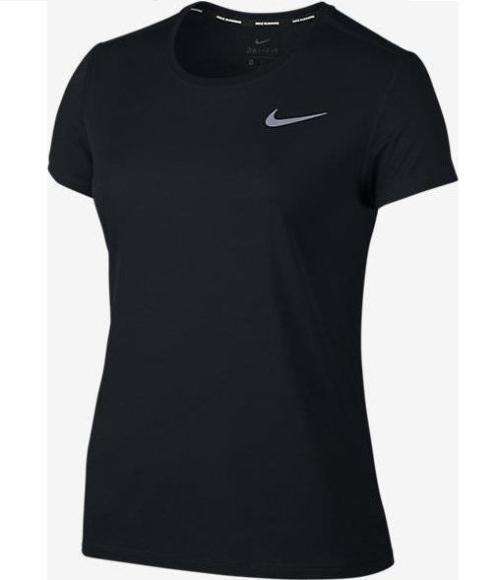 Original NIKE Rapid Women's Short-Sleeve Running Top Black 840173 010 Size Large or Extra large