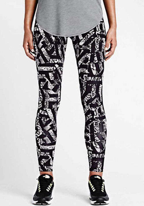 Original NIKE Women's Leg-A-See Running Legging Yoga Fold Over 841037 100 Size Large