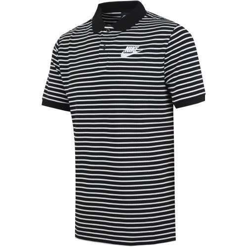 Original Mens Nike Striped Polo In Black 832873 010 Size Extra Large