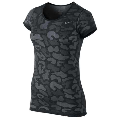 Original NIKE Running DRI-FIT KNIT CONTRAST T-SHIRT black 685659 010 Size Medium