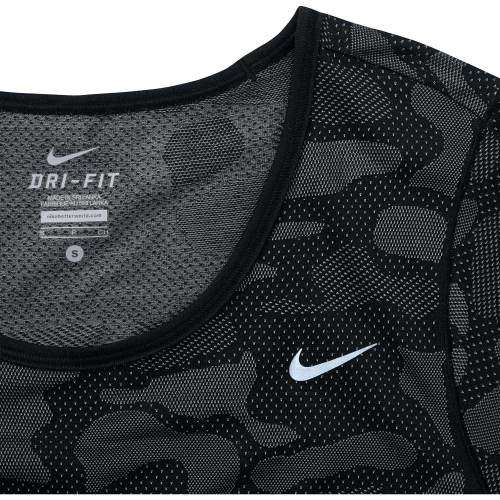 Original NIKE Running DRI-FIT KNIT CONTRAST T-SHIRT black 685659 010 Size Medium