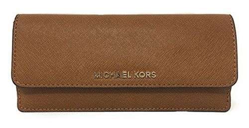 Original Brand New MICHAEL KORS Jet Set Travel Flat Saffiano Leather Wallet Choose from Tan or Black