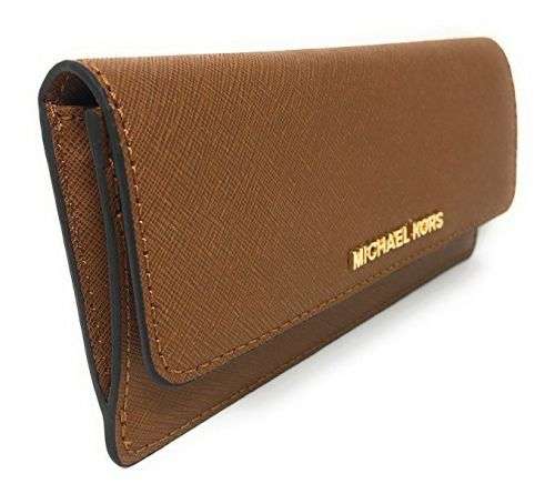 Original Brand New MICHAEL KORS Jet Set Travel Flat Saffiano Leather Wallet Choose from Tan or Black