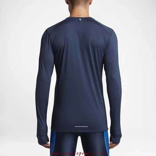 Original Mens NIKE DRYFIT RUNNING Long Sleeve SHIRT Blue 683570 410 Extra Large