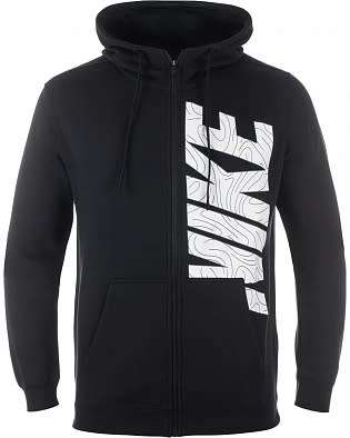 Original Nike Mens Sportswear Full Zip Warm Hoodie Black Fleece 831818 010 Size XX Large